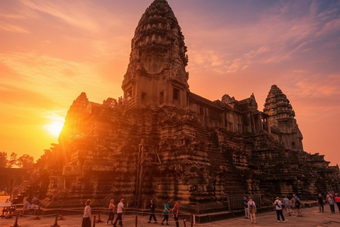 暹粒半日游：吴哥窟黄金时刻和普瑞鲁寺日落暹粒半日游：吴哥窟黄金时段和普瑞鲁日落