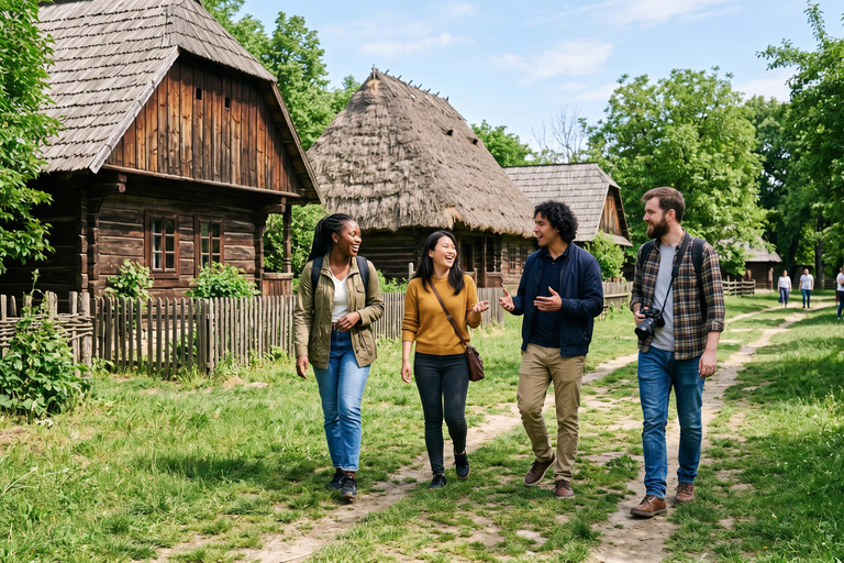 Bucharest Tour: Village Museum, Ceausescu House & Parliament Audio guide in 24 languages
