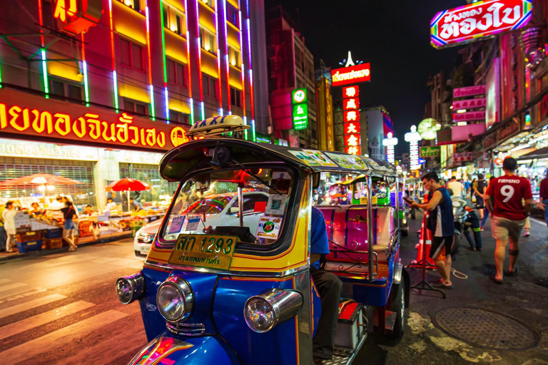 Bangkok: Evening Tour with Wat Arun, Wat Pho &amp; Tuk Tuk RideShared Group Tour in English