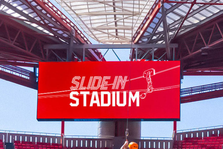 Lisbon: Slide in Sport Lisboa e Benfica Stadium Slide & Stadium Tour with Scarf