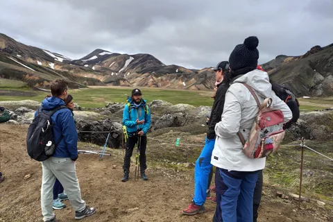Reykjavík/Hella: Escursione di un'intera giornata sugli altopiani di Landmannalaugar