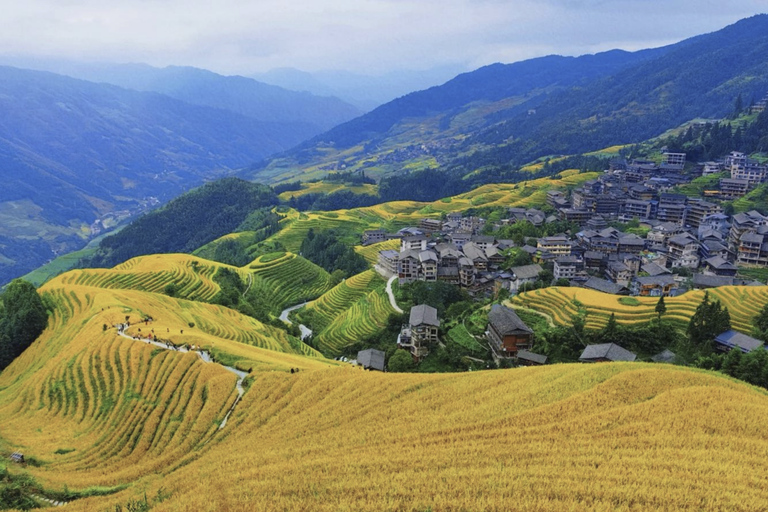 Guilin Longji Rice Terraces and Long Hair Village Tour coach