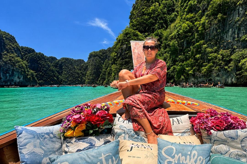 From Phi Phi: Private Luxury Longtail Boat Trip & Snorkeling 6-Hour option