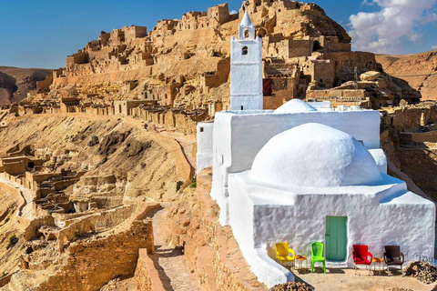 Djerba: Private Excursion to Ksar Ghilane & Tataouine in 1 Day Desert Djerba: Private Day Trip to Ksar Ghilane & Tataouine in the Desert