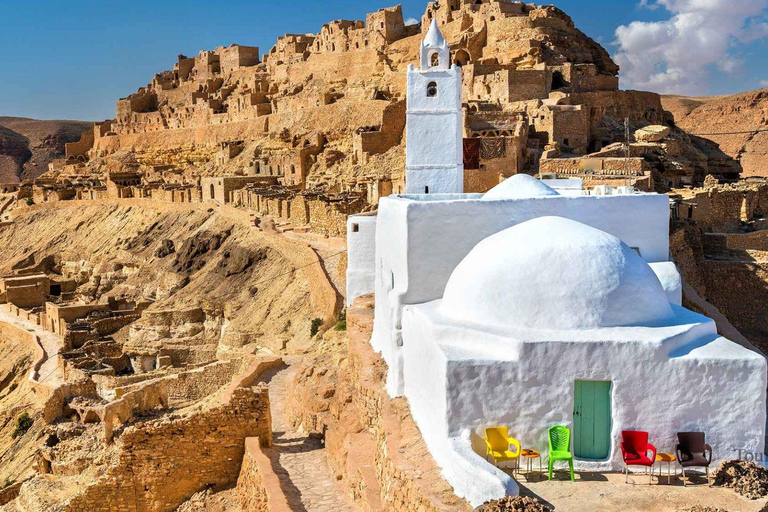 Djerba: Private Excursion to Ksar Ghilane & Tataouine in 1 Day Desert Djerba: Private Day Trip to Ksar Ghilane & Tataouine in the Desert