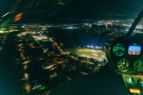 New Orleans: Private City Lights Helicopter Night Tour 30 Mile City Lights Night Tour for 2 or 3 Passengers