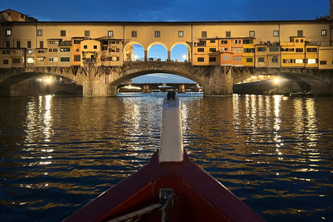 Florence: Historical Walk and Private Boat Tour with Wine