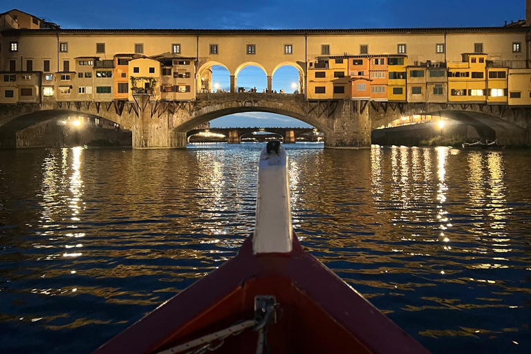 Florence: Historical Walk and Private Boat Tour with Wine