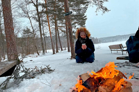 Lake walk and campfire