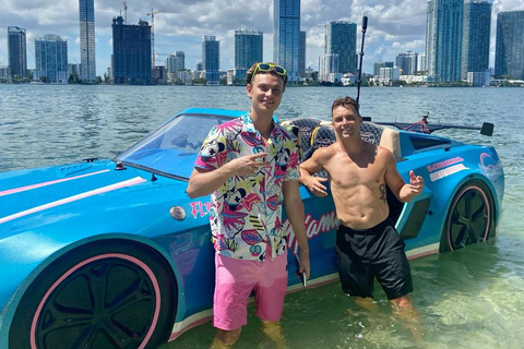 Una scarica di adrenalina a Miami: Esperienza privata unica di JetCar1 adulto senza gas e tasse di navigazione