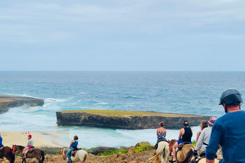 Aruba: Rancho Loco Natural Pool Horseback Tour thru Arikok Aruba: Rancho Loco Natural Pool Excursion