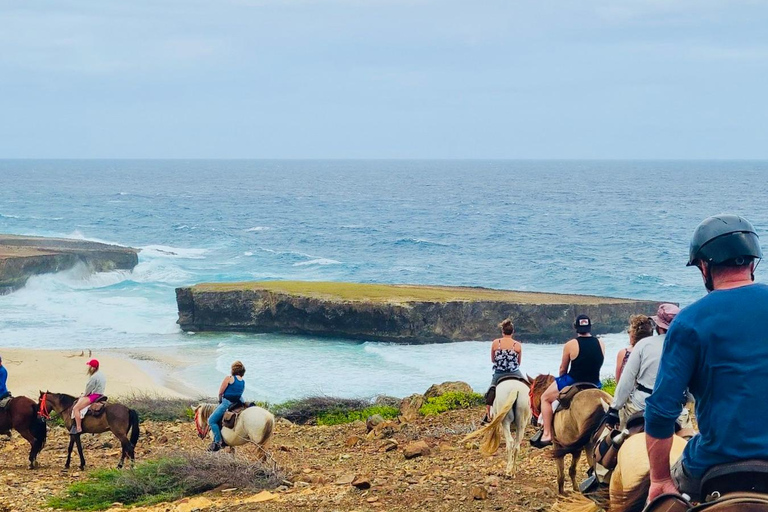 Aruba: Rancho Loco Natural Pool Horseback Tour thru Arikok Aruba: Rancho Loco Natural Pool Excursion