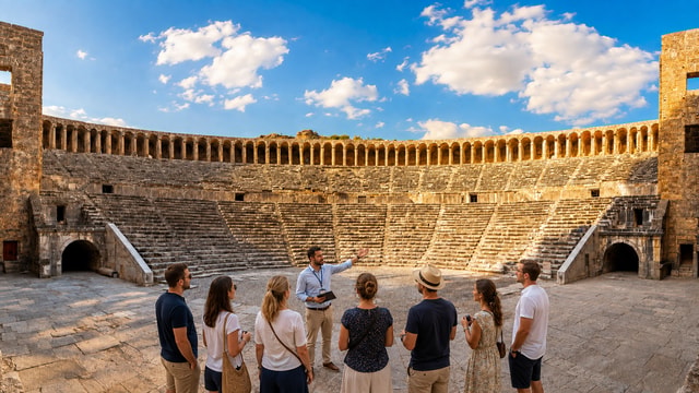 Antalya: Perge Aspendos Side Guided Tour with Waterfall