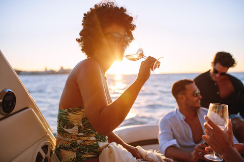 Crucero al atardecer en Positano con restaurante incluido