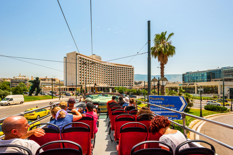 Athènes : Visite guidée de la ville en bus avec montée et descente rapidesAthènes et le Pirée : Laissez-passer de 48 heures