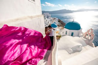 Santorini, Photoshoot professionnel de robe volante à Oia - Housity