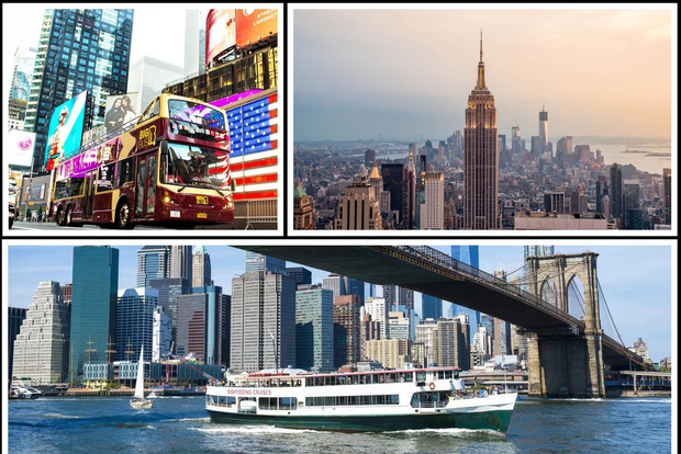NY: Empire State, Passeio de Barco Circle Line e Passeio Hop-on Hop-off