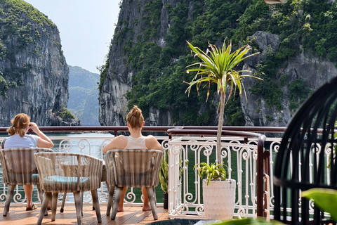 Hanoi/Cat Ba: Lan Ha Bay Day Cruise with Dark & Bright Caves Day Trip Cruise Pick up & Drop Off From Cat Ba Town