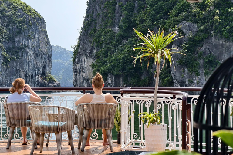 Hanoi/Cat Ba: Lan Ha Bay Day Cruise with Dark & Bright Caves Day Trip Cruise Pick up & Drop Off From Cat Ba Town