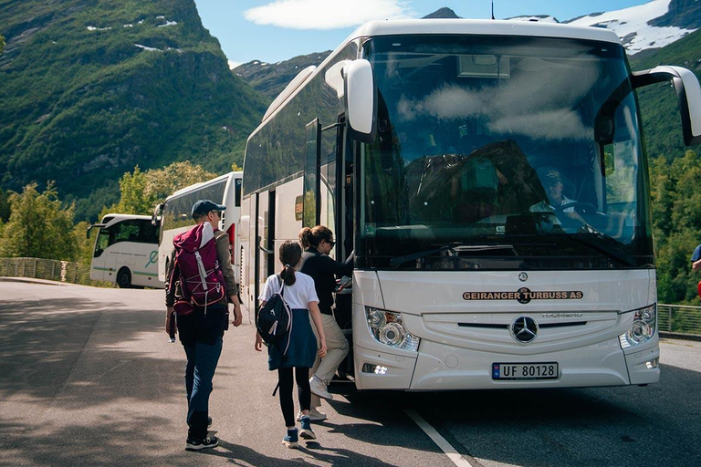 Geiranger: Panorama Bus Tour (Highlights viewpoint) Geiranger: Panorama bus tour Eaglebend - Flydalscanyon 1,5 h