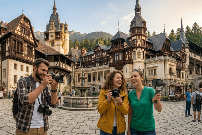 Bucharest: Dracula's Castle, Peles Castle, & Brasov Tour Coach Tour + AudioGuide in 25 languages + Host