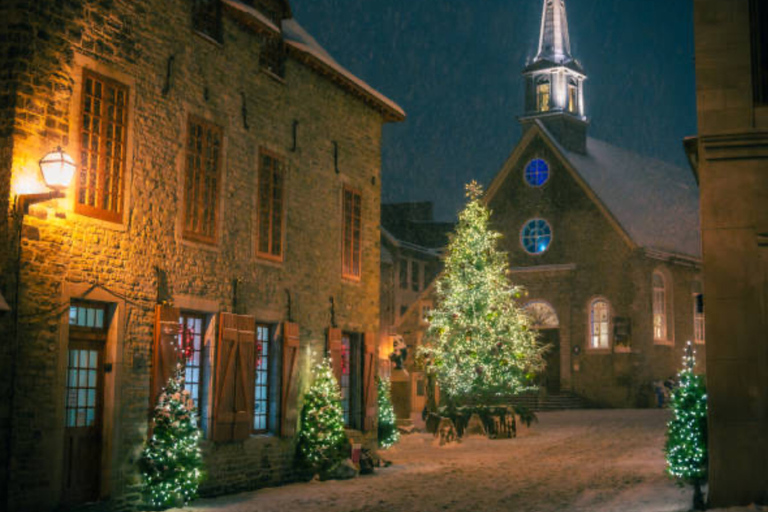 Visite à pied privée de la magie de Noël à QuébecQuébec : visite à pied privée de la magie de Noël
