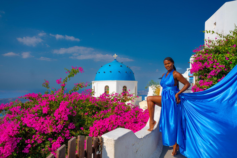 Capture Your Santorini Dream: Flying Dress Photography