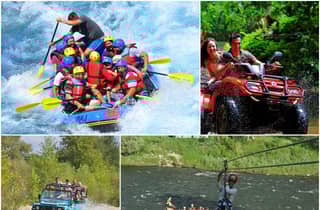 Antalya: Super Combo Quad, Buggy, Rafting & Zipline mit Mittagessen