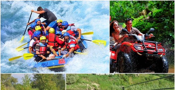 Antalya: Super Combo Quad, Buggy, Rafting & Zipline mit Mittagessen