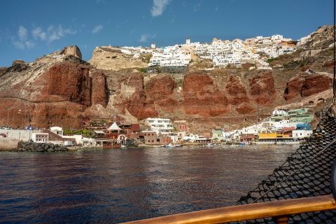 Santorini: crucero por las islas volcánicas y aguas termalesCrucero sin recogida y regreso al hotel (sin visita a Oia)