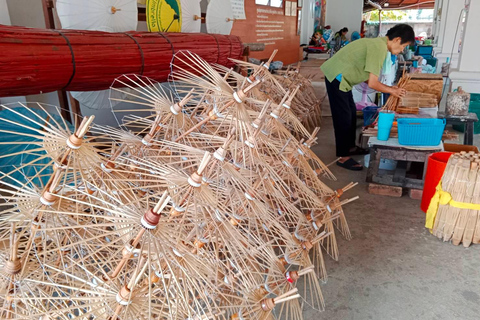 Mae Kampong Village, Hot Springs, Bo Sang Umbrellas Making