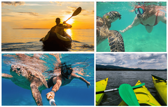 Mirissa: combinatietour met snorkelen met zeeschildpadden en kajakken op de rivier
