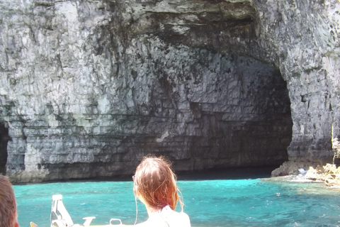 Comino:Blaue Lagune, Kristalllagune, Höhlen, Privatboot Malta