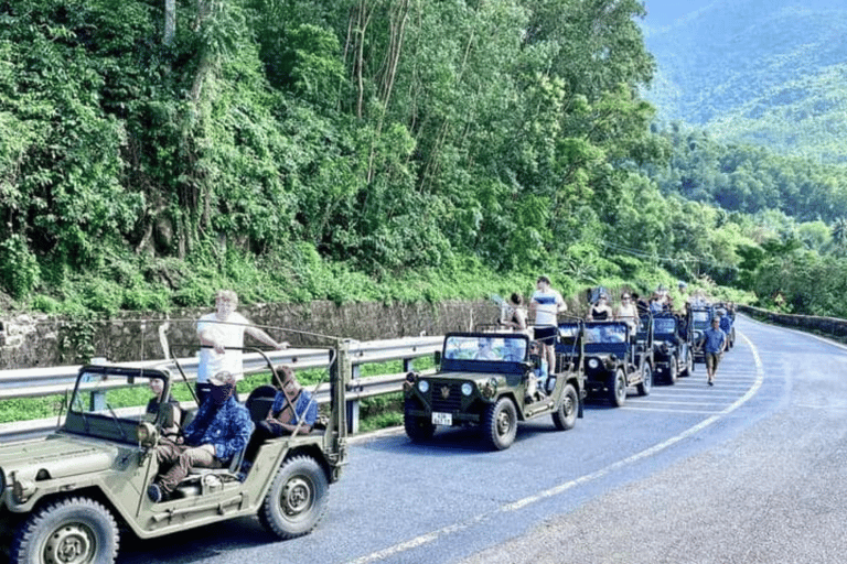 Hai Van Jeep Adventure with beachside lunch and waterfalls