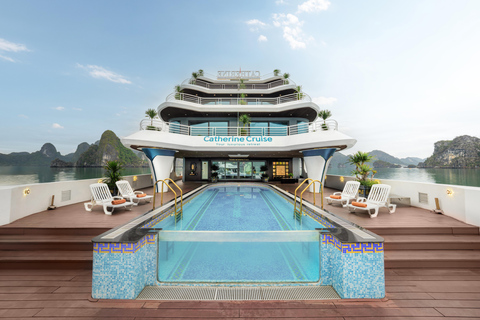 Catherine 2D1N Cruise: Ha Long Bay with Sung Sot & Ti Top Premier Suite of Catherine Cruise from Halong
