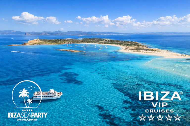 Ibiza: Formentera VIP Boat: OpenBar, B’fast, Paella & Sports PREMIUM TICKET with 5h Premium Open Bar, Breakfast & Lunch
