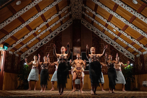 Auckland: Rotorua Te Puia & Activity Combinations Te Puia Guided Tour, Haka & Hangi Buffet Lunch