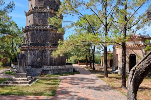 Hue: Walking tour to Thien Mu pagoda and back by boat trip