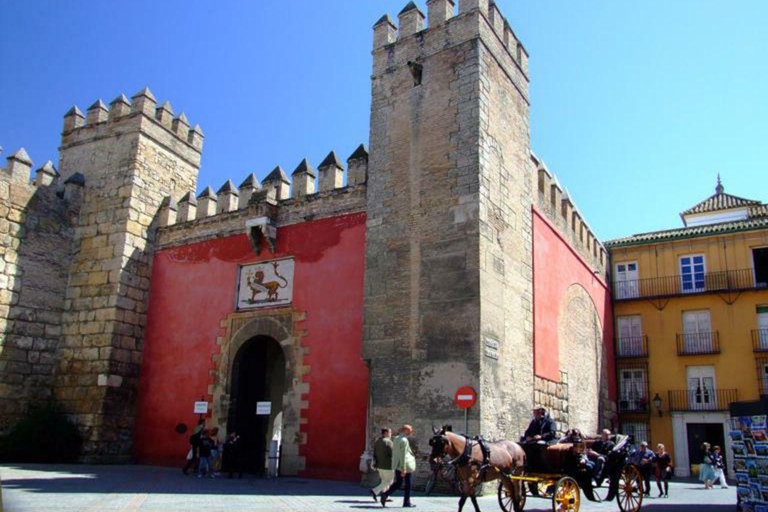 Seville: Alcázar Exterior, Cathedral, Santa Cruz, and Guadalquivir Shared tour from Malaga: Seville, Santa Cruz, and monuments