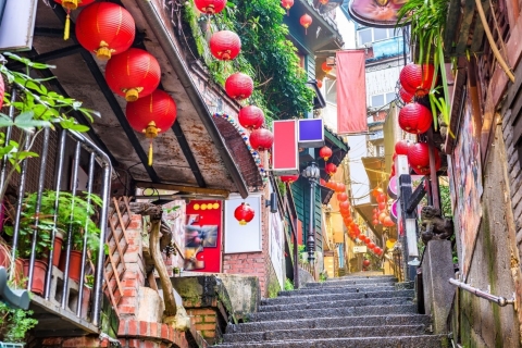 Z Tajpej: jednodniowa wycieczka z przewodnikiem po Shifen, Jiufen i YehliuPrywatna wycieczka z odbiorem z hotelu w Tajpej