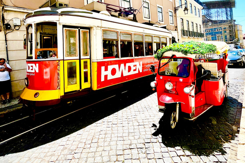Lisbon: Multilingual Private TukTuk Tour with Live Guide Ultimate Lisbon & Belém Experience 04 hrs(Pick Up+Drop-off)*