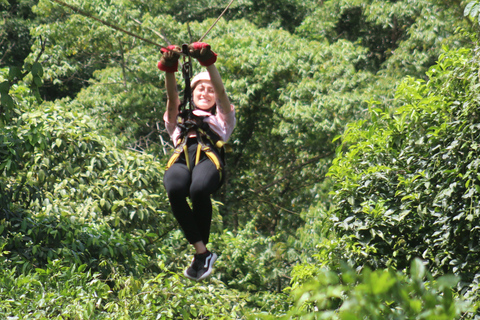San Jose: Zipline + Canyoning + Transportation + Lunch Combo