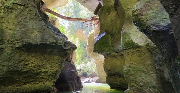 From San Juan: Vega Baja River, Cave, Culture & Sunset