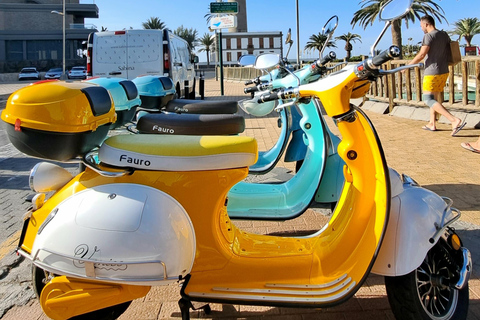 Maspalomas und Las Palmas: Elektrischer Oldtimer-Roller zu mietenElektro-Moped für 16 Tage mieten