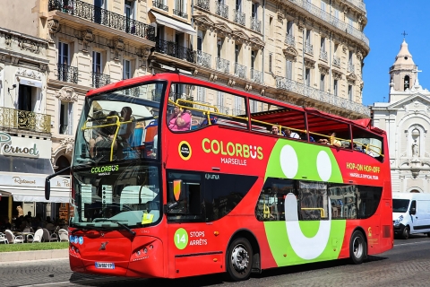 Marseille: Panoramic Tour of by Hop-On Hop-Off Colorbus Colorbus Red Line