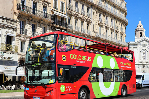 Marseille: Panoramic Tour of by Hop-On Hop-Off Colorbus Colorbus Red Line