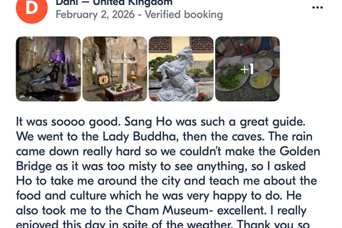 Da Nang: Private Da Nang City Tour & Local Guides & 3 stops From Da Nang: Marble Mountains, Lady Budda & Dragon Bridge