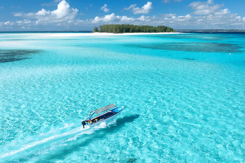 Zanzibar: Mnemba Island Boat Tour, Turtle Swim & The Rock Private Tour without Hotel transfer