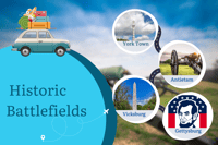 Historische Schlachtfelder Selbstgeführte Audio Driving Tour Bundle - Hizvo