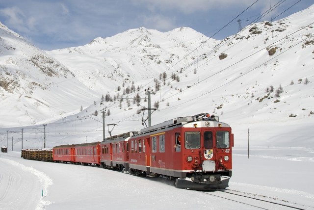 Visit From Saint Moritz Bernina Train Ticket with Winery Tasting in Livigno